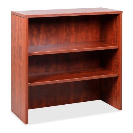 Hutch For 35in Lateral File Cabinet - 35.5in X 14.8in X 36in - Cherry - Essentials Series